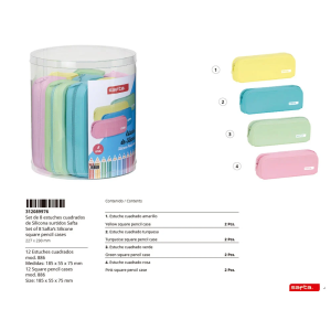 Set 8 portatodos cuadrados silicona surtidos sets y expositor portatodos silicona safta 270x230 mm