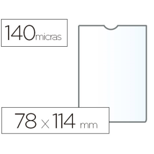 Funda portadocumento esselte plastico transparente 140 micras tamaño 78x114 mm