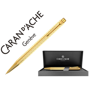 Portaminas caran d'ache ecridor chevron placado dorado 0,7 mm con estuche