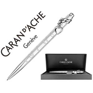 Boligrafo caran d'ache ecridor mademoiselle placado paladio corazon con estuche punta media