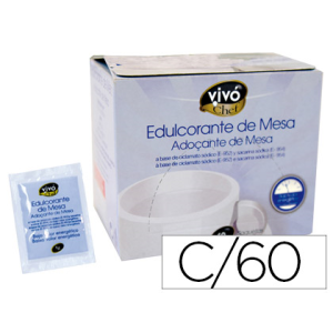 Edulcorante vivochef de facil disolucion caja de 60 sobres