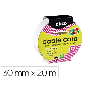 Cinta adhesiva plico doble cara 20 mt x 30 mm