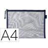 Bolsa zipper bag liderpapel poliester transpirable multiusos din a4 azul marino