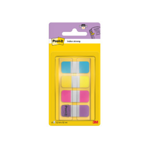 Banderitas separadoras rigidas dispensador 4 colores amarillo azul rosa y violeta post-it index 676-aypv-eu