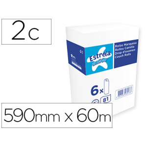 Rollo papel para camillas amoos 2 capas 81 servicios 590 mm x 60 m