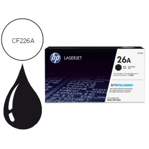 Toner hp 26a laserjet pro m402d/m402dn/m402dw/m402n/mfp m426dw/mfp m426fdn/mfp m426fdw negro 3100 paginas