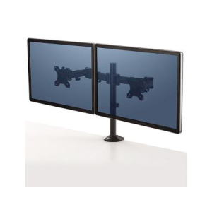 Brazo para monitor fellowes serie reflex ajustable altura 2 pantallas normativa vesa