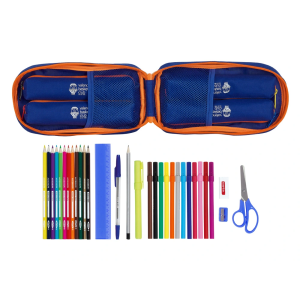Plumier escolar safta valencia basket club mochila con 4 portatodos llenos 120x50x230 mm