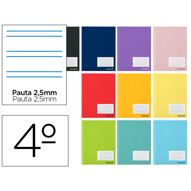 Libreta liderpapel smart a5 32 hojas 60gr cuadro pautado 2,5mm con margen