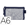 Bolsa zipper bag liderpapel poliester transpirable multiusos din a6 azul marino