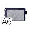 Bolsa zipper bag liderpapel poliester transpirable multiusos din a6 azul marino
