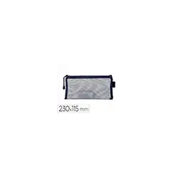 Bolsa zipper bag liderpapel poliester transpirable multiusos ticket 230x115 mm azul marino