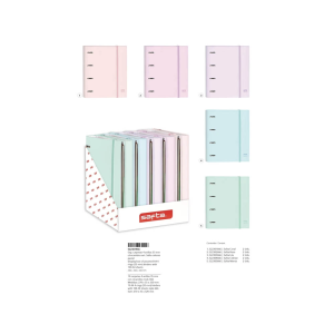 Carpeta 4 anillas 35 mm safta din a4 tapa forrada recambio 100 h cuadro 5 mm stationery expositor 10 unidades surtidas