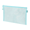 Bolsa zipper bag liderpapel poliester transpirable multiusos din a4 azul pastel