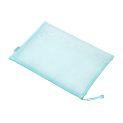 Bolsa zipper bag liderpapel poliester transpirable multiusos din a4 azul pastel