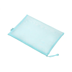 Bolsa zipper bag liderpapel poliester transpirable multiusos din a5 azul pastel