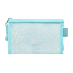 Bolsa zipper bag liderpapel poliester transpirable multiusos din a6 azul pastel