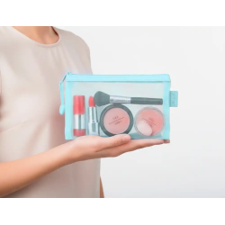 Bolsa zipper bag liderpapel poliester transpirable multiusos din a6 azul pastel