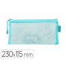 Bolsa zipper bag liderpapel poliester transpirable multiusos ticket 230x115 mm azul pastel