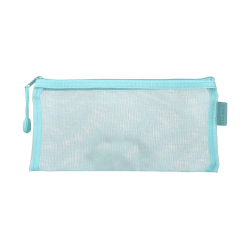 Bolsa zipper bag liderpapel poliester transpirable multiusos ticket 230x115 mm azul pastel