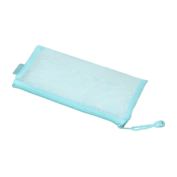 Bolsa zipper bag liderpapel poliester transpirable multiusos ticket 230x115 mm azul pastel