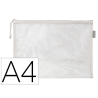 Bolsa zipper bag liderpapel poliester transpirable multiusos din a4 blanco