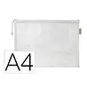 Bolsa zipper bag liderpapel poliester transpirable multiusos din a4 blanco