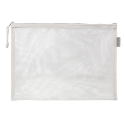 Bolsa zipper bag liderpapel poliester transpirable multiusos din a4 blanco