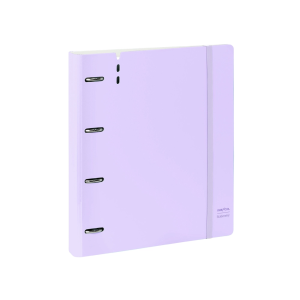 Carpeta con recambio safta din a4 cuadro 5 mm polipropileno foam 4 anillas 35mm lila