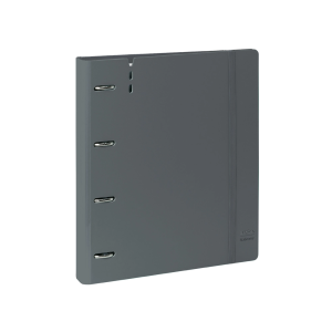 Carpeta con recambio safta din a4 cuadro 5 mm polipropileno foam 4 anillas 35mm gris oscuro