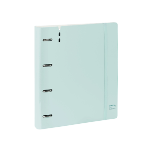Carpeta con recambio safta din a4 cuadro 5 mm polipropileno foam 4 anillas 35mm azul claro