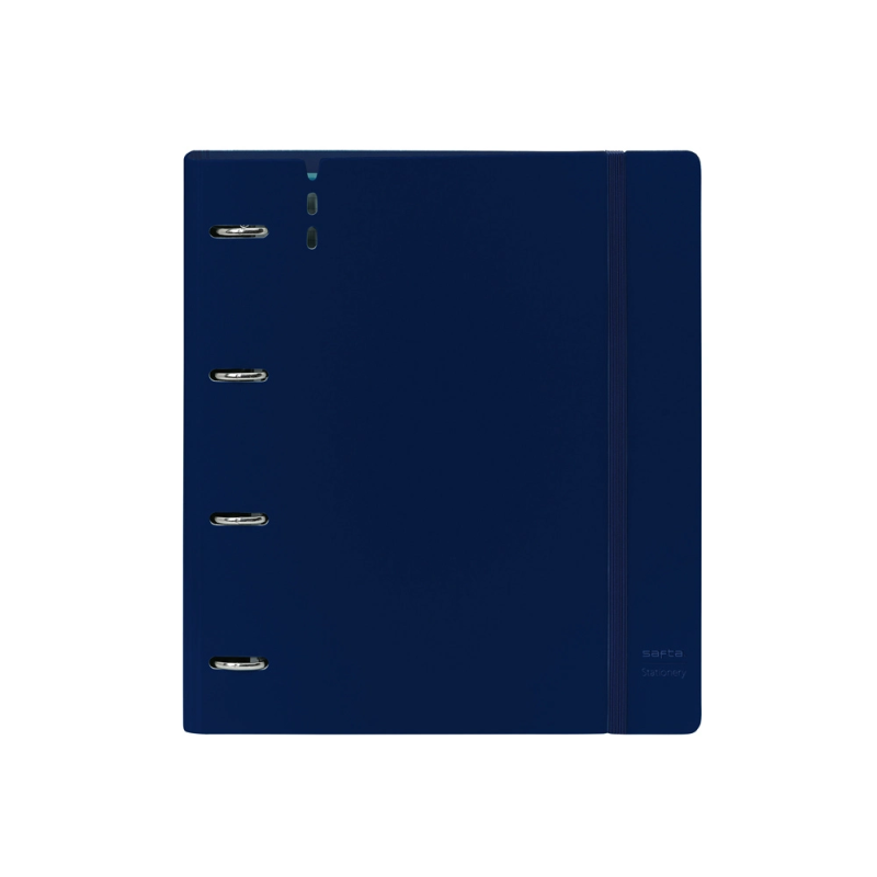 Carpeta con recambio safta din a4 cuadro 5 mm polipropileno foam 4 anillas 35mm azul oscuro