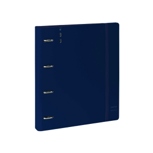 Carpeta con recambio safta din a4 cuadro 5 mm polipropileno foam 4 anillas 35mm azul oscuro