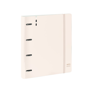 Carpeta con recambio safta din a4 cuadro 5 mm polipropileno foam 4 anillas 35mm rosa claro