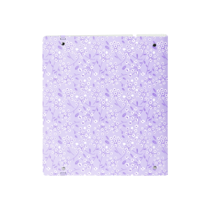 Carpeta con recambio safta din a4 cuadro 5 mm polipropileno foam 4 anillas 35mm estampados floral lila