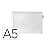 Bolsa zipper bag liderpapel poliester transpirable multiusos din a5 blanco