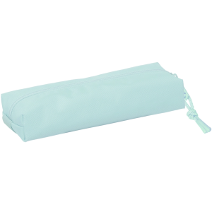 Bolso escolar portatodo safta rectangular con goma elastica 22 cm azul claro