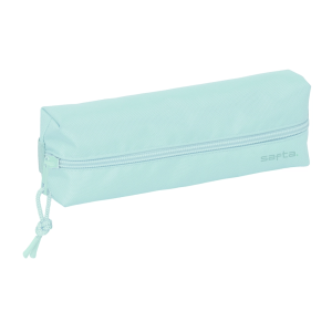 Bolso escolar portatodo safta rectangular con goma elastica 22 cm azul claro