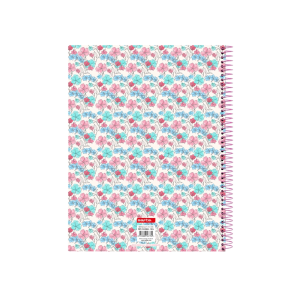 Cuaderno espiral safta microperforado din a4 tapa forrada 120 hojas cuadro 5 mm 60 gr moos floresistente