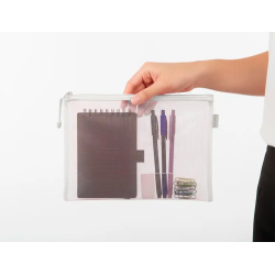 Bolsa zipper bag liderpapel poliester transpirable multiusos din a5 blanco