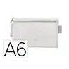 Bolsa zipper bag liderpapel poliester transpirable multiusos din a6 blanco