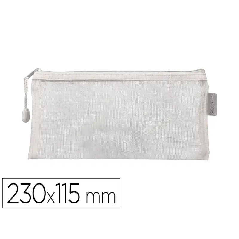 Bolsa zipper bag liderpapel poliester transpirable multiusos ticket 230x115 mm blanco