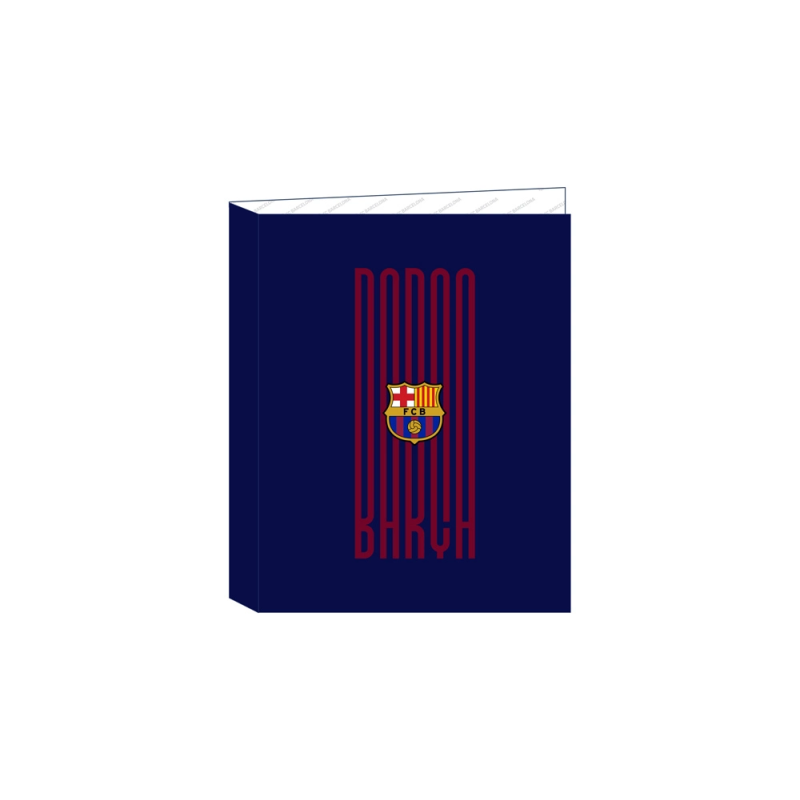 Carpeta safta 4 anillas mixtas carton folio f.c. barcelona