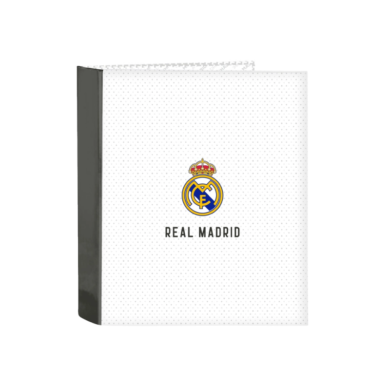 Carpeta safta 4 anillas lomo ancho carton folio real madrid 1 equipacion 24/25