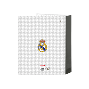 Carpeta safta 4 anillas lomo ancho carton folio real madrid 1 equipacion 24/25