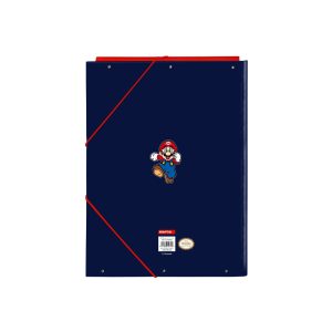Carpeta carton folio gomas solapas safta super mario world