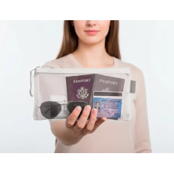 Bolsa zipper bag liderpapel poliester transpirable multiusos ticket 230x115 mm blanco