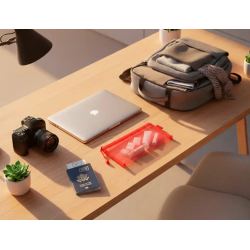 Bolsa zipper bag liderpapel poliester transpirable multiusos ticket 230x115 mm blanco