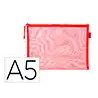 Bolsa zipper bag liderpapel poliester transpirable multiusos din a5 rojo