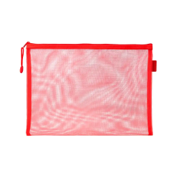 Bolsa zipper bag liderpapel poliester transpirable multiusos din a5 rojo